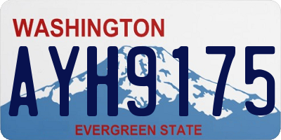 WA license plate AYH9175