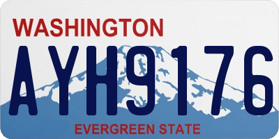WA license plate AYH9176