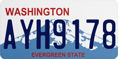 WA license plate AYH9178