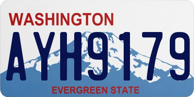 WA license plate AYH9179