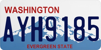 WA license plate AYH9185