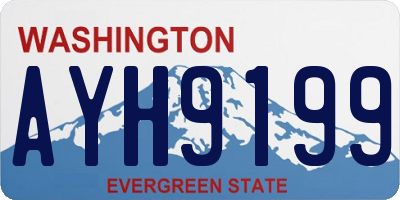 WA license plate AYH9199