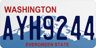 WA license plate AYH9244