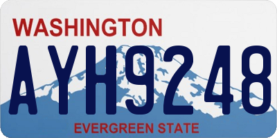 WA license plate AYH9248