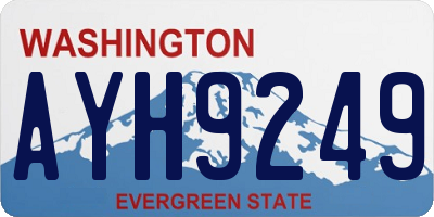 WA license plate AYH9249