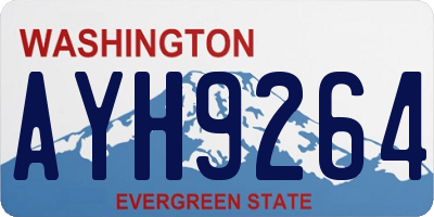 WA license plate AYH9264