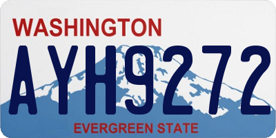 WA license plate AYH9272