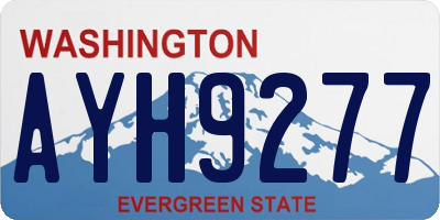WA license plate AYH9277