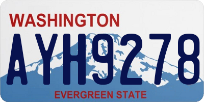 WA license plate AYH9278