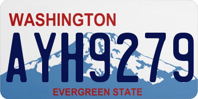 WA license plate AYH9279