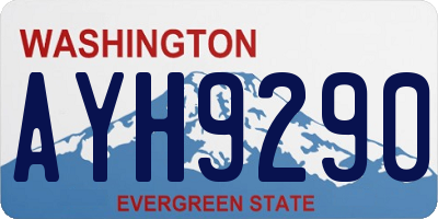 WA license plate AYH9290