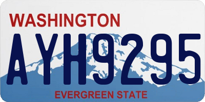 WA license plate AYH9295