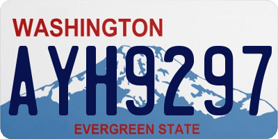 WA license plate AYH9297