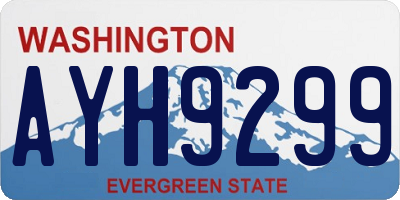 WA license plate AYH9299