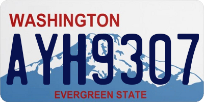 WA license plate AYH9307