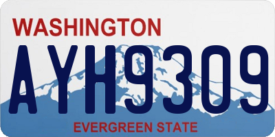 WA license plate AYH9309