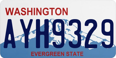 WA license plate AYH9329