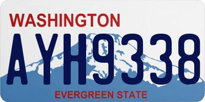 WA license plate AYH9338