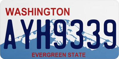 WA license plate AYH9339