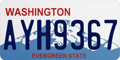 WA license plate AYH9367