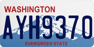 WA license plate AYH9370