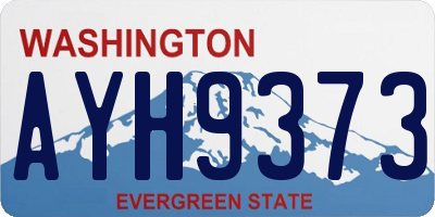 WA license plate AYH9373