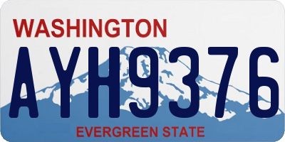 WA license plate AYH9376