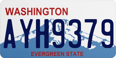 WA license plate AYH9379