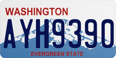WA license plate AYH9390