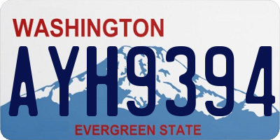 WA license plate AYH9394