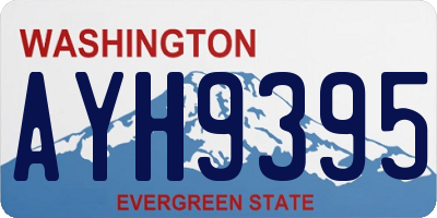 WA license plate AYH9395