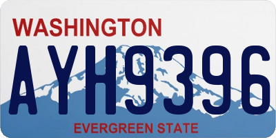 WA license plate AYH9396