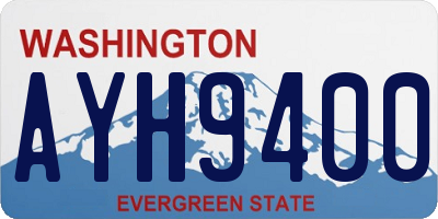 WA license plate AYH9400