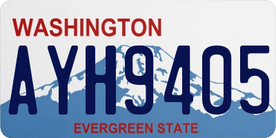 WA license plate AYH9405