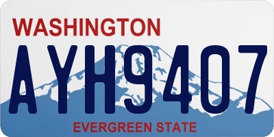 WA license plate AYH9407