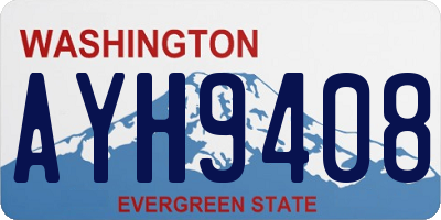 WA license plate AYH9408