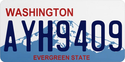 WA license plate AYH9409