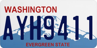 WA license plate AYH9411