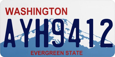 WA license plate AYH9412