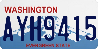 WA license plate AYH9415