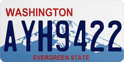WA license plate AYH9422