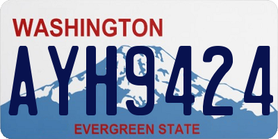 WA license plate AYH9424