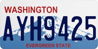 WA license plate AYH9425
