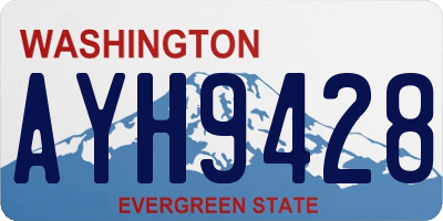 WA license plate AYH9428