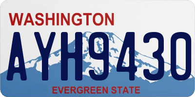 WA license plate AYH9430