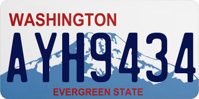 WA license plate AYH9434