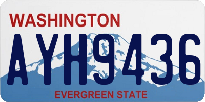 WA license plate AYH9436