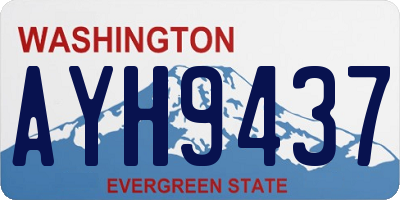 WA license plate AYH9437