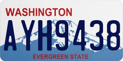 WA license plate AYH9438