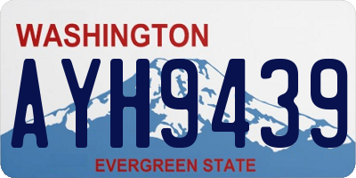 WA license plate AYH9439